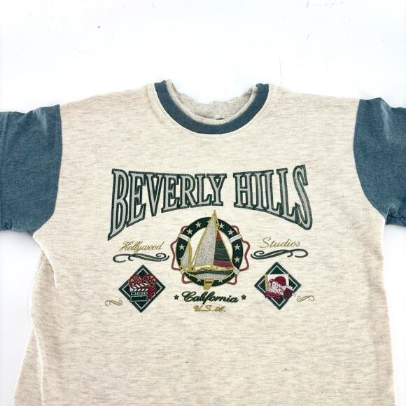 Vintage Beverly Hills T Shirt Size XL 90’s Layered Neon Graphic Layered USA - Picture 3 of 7